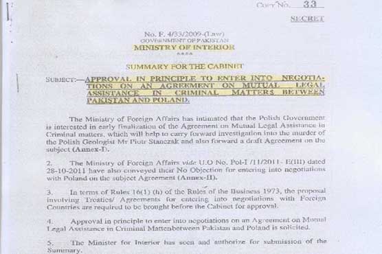 Poland puts condition to defence pact with Pakistan