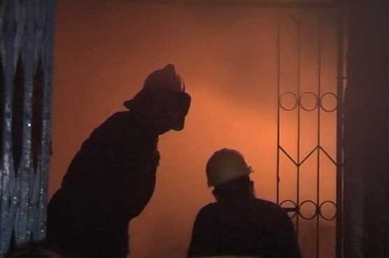 Karachi: Fire gutted shoe godown