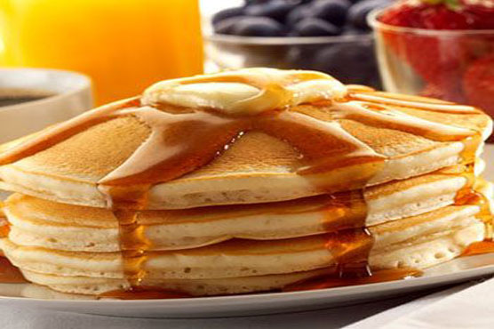 Pancakes with Maple Syrup and Butter