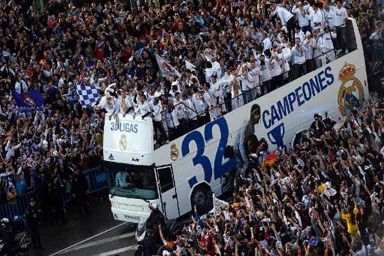 Real Madrid parade in league triumph