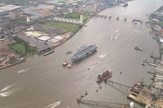 Olympics: Britain's biggest warship sails into London