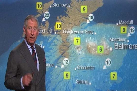 Prince Charles turns Scotland TV weatherman