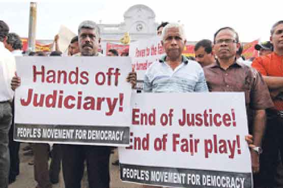  Sri Lanka lawyers oppose CJs impeachment