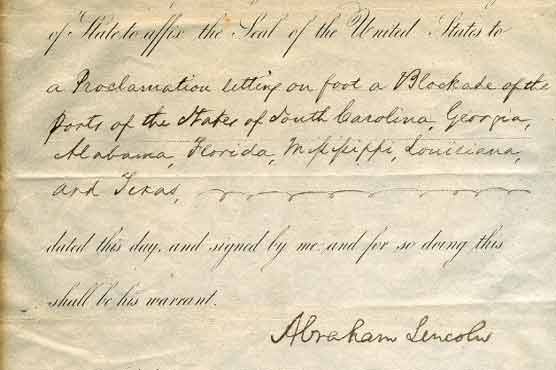 Lincoln document on sale in US for $900,000