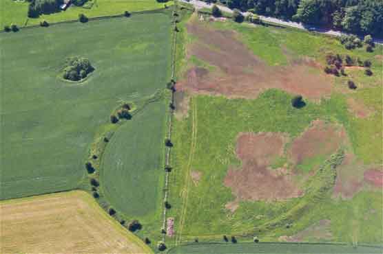 Prehistoric monument filled in with rubble