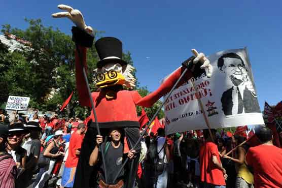 Mass anti-austerity rallies in Spain, Portugal