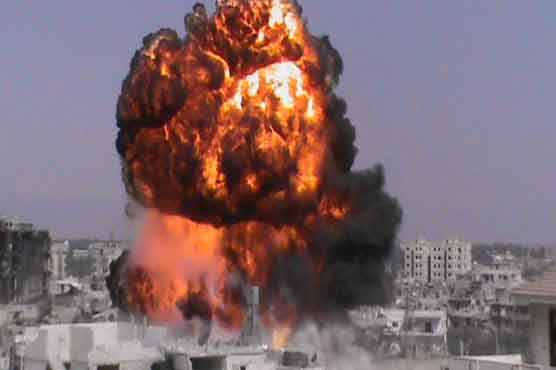  Syrian jets reduce Abu Nasser's home to rubble 