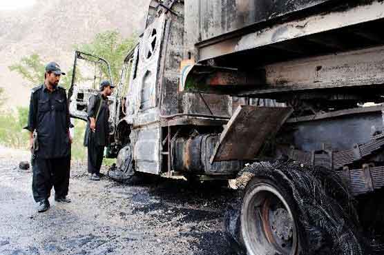 Two hurt in attack on NATO containers 