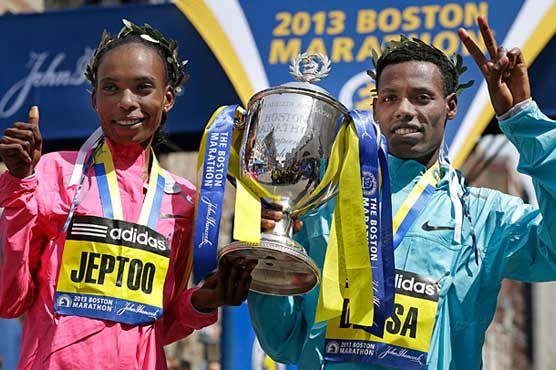 Ethiopia's Desisa, Kenya's Jeptoo win in Boston