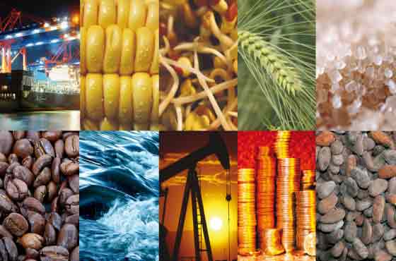 Commodities prices end mostly lower