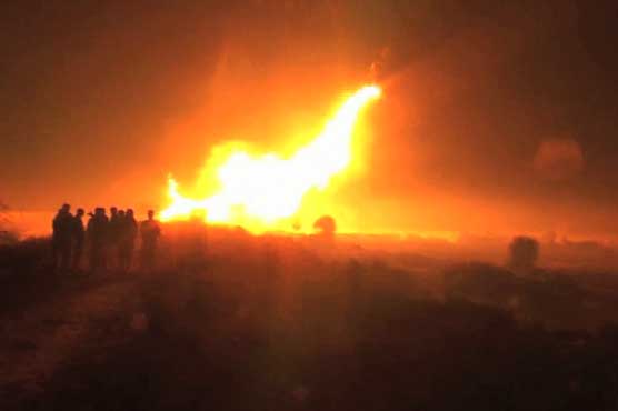 Gas pipeline blown up near in Naseerabad