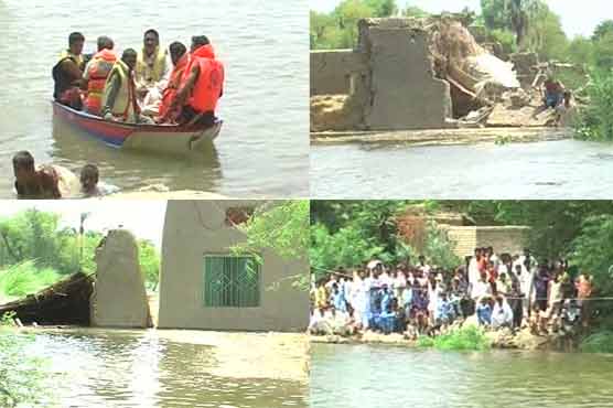 Floodwater inundates 50 villages in DG Khan, 300 villages in Jaffarbad 