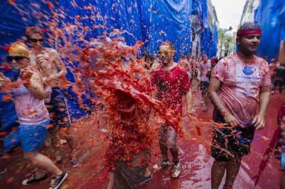 Spanish town charges fee for annual tomato fight 