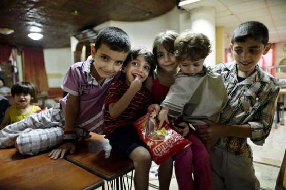 Damascus hotel a home for Syrians displaced by war