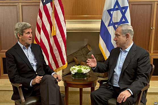 Kerry meets Israel PM for third time in 24 hours