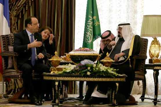 French President meets Saudi King Abdullah 