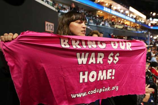 Demo against drone attacks outside Pak embassy in US