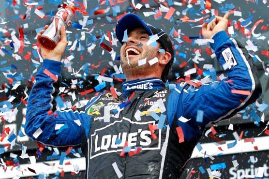 Auto racing: Johnson wins Daytona 500, Patrick 8th