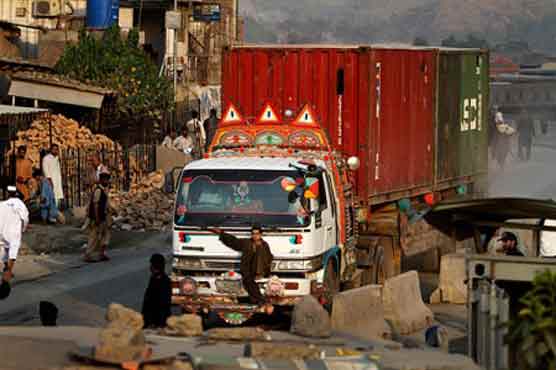 Truckers of NATO goods go on strike 