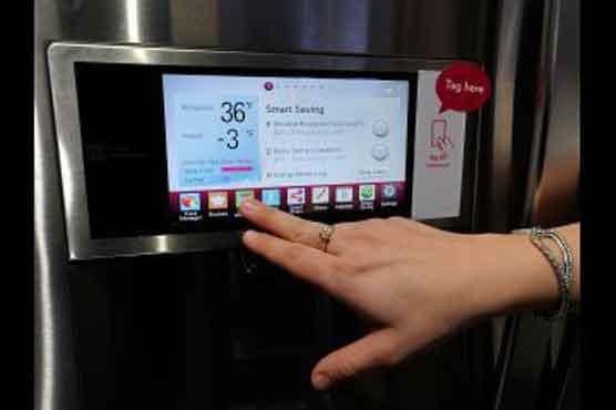 Smart refrigerator runs apps for shopping lists, recipes
