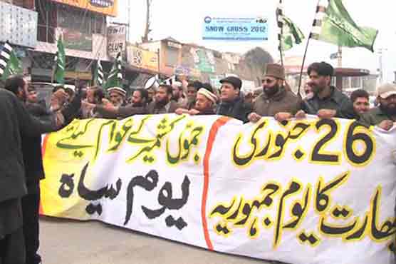 Kashmiris observe India Republic day as black day