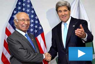 PM's Foreign Advisor discusses key issues with Kerry