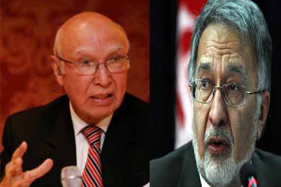Sartaj discusses bilateral relations with Afghan FM