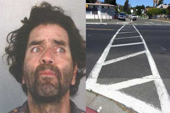 Calif. man suspected of painting crosswalk 