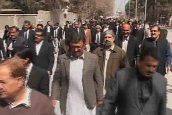 Balochistan lawyers boycott courts against disappearance of Wasay Tareen