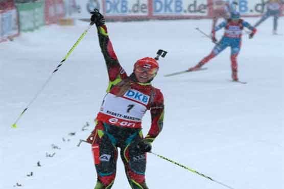 Soukalova wins biathlon World Cup pursuit race
