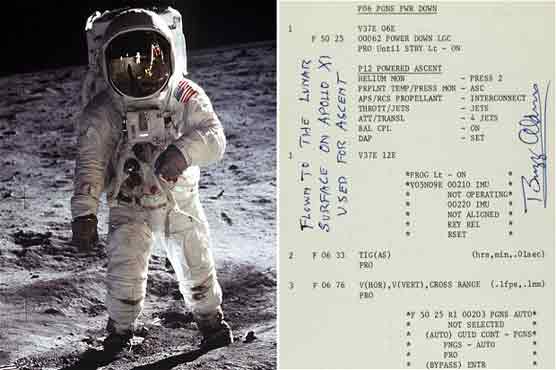 Buzz Aldrin's 1969 guide to landing on moon for sale 