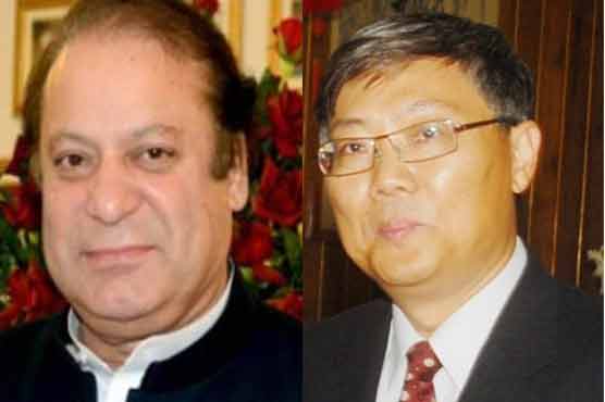 Chinese ambassador calls on Nawaz, felicitates on poll victory 
