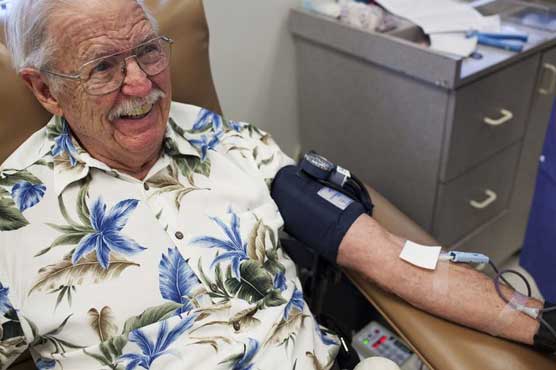 Blood donor gives 100 gallons in 35 years