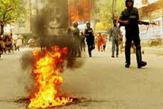 Blasts, arson mark start of strike in Bangladesh