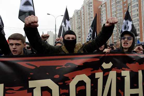 Russian nationalists hold anti-migrant march in Moscow