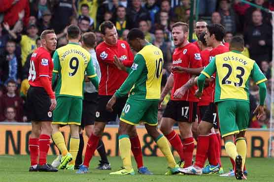 Norwich fined for scuffle in game against Cardiff