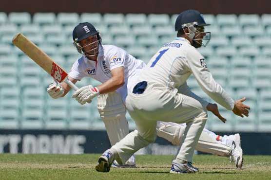 England's Cook, Trott score freely in tour game