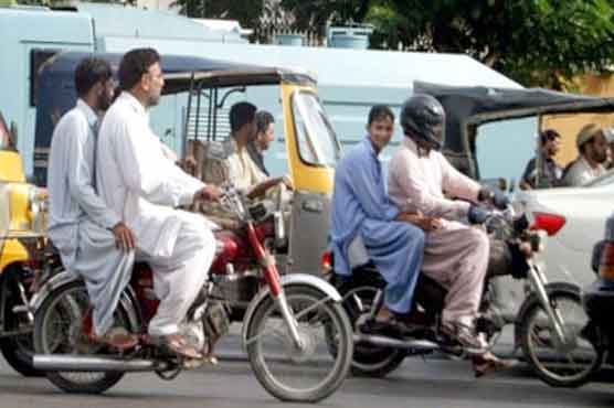 Pillion riding ban extended for two days in Sindh 