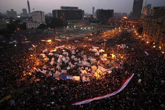 Memorial to Egyptian protesters damaged in Cairo
