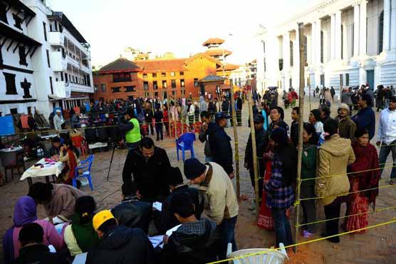 Election officials begin counting votes in Nepal