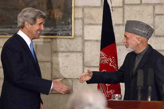 Progress on US-Afghan deal as Kerry visits Kabul