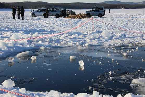 Giant chunk of meteor raised from the lake in Russia