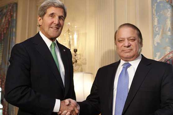PM Nawaz meets US Secretary of State John Kerry