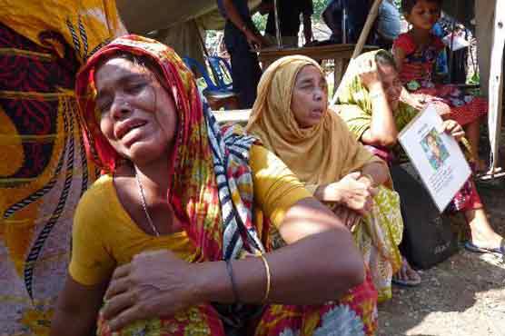 Families of garment factory collapse victims protest