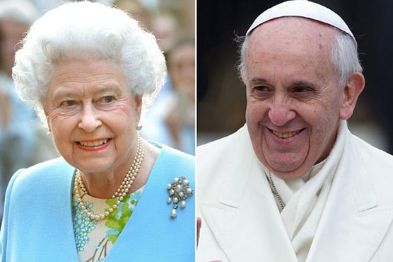 Queen Elizabeth II meets with Pope Francis for first time