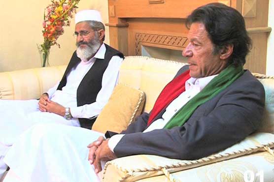 Sirajul Haq meets Imran Khan to end deadlock between PTI, govt