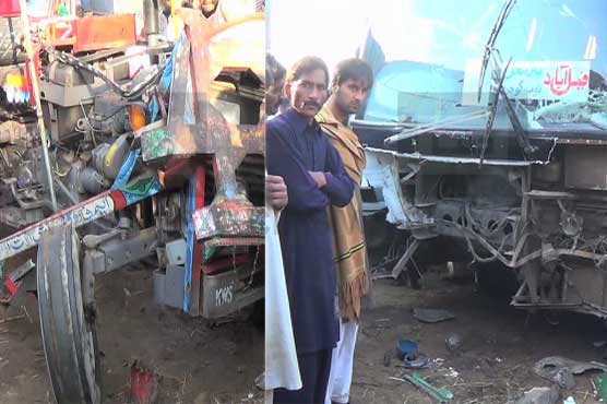 Two students died, two relatives injured in bus-bike collision