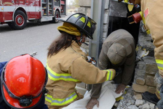 Man gets trapped in wall of US restaurant