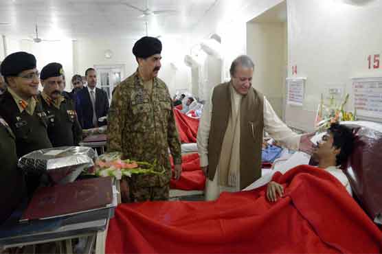 PM, Army Chief visit wounded persons at CMH Hospital