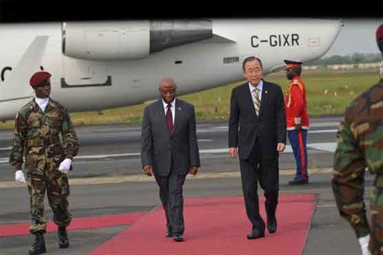 Ban pledges UN support in tour of Ebola-hit West Africa